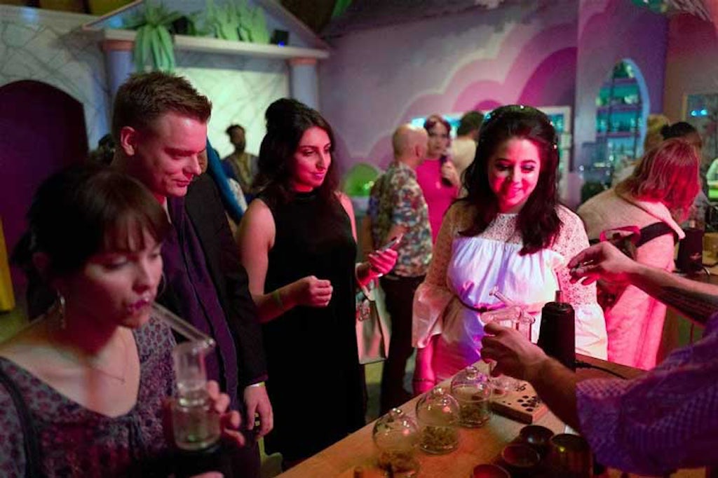 A cannabis bar