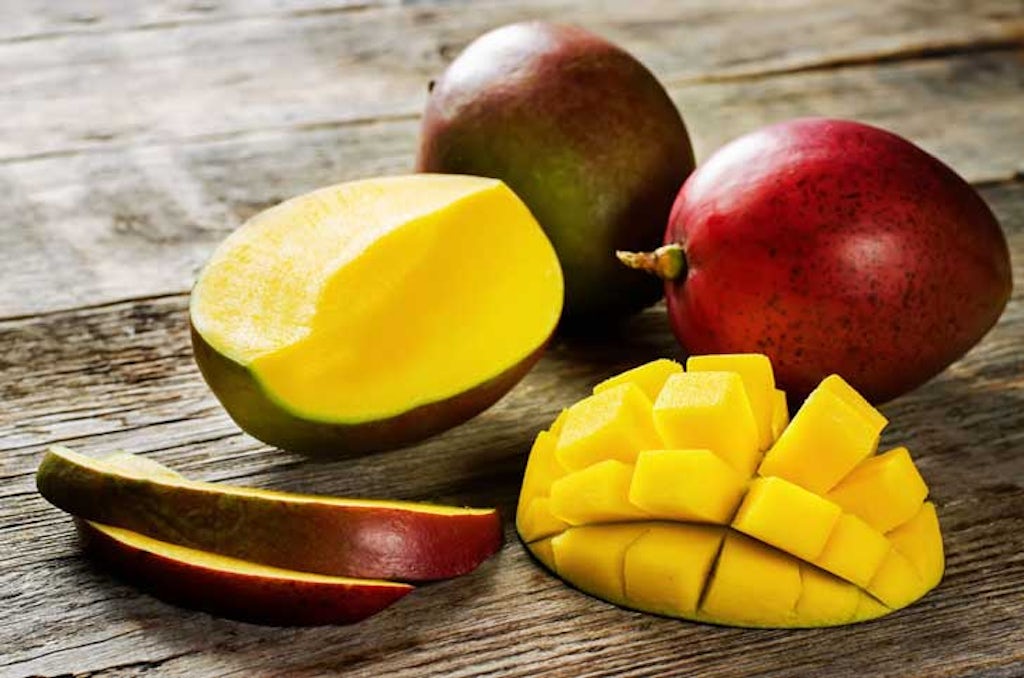 Mango on a table.