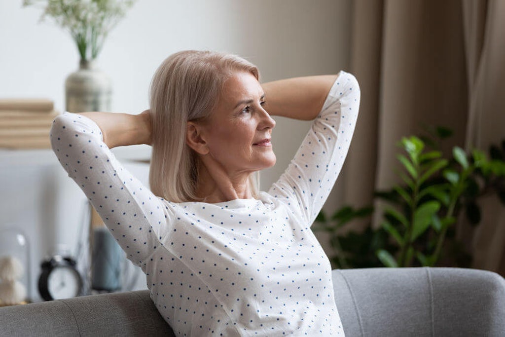 Older woman thinking